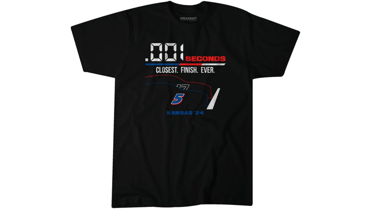 hero image for BreakingT Launches New 'Closest Finish Ever' Merchandise Following Epic Kansas Finish