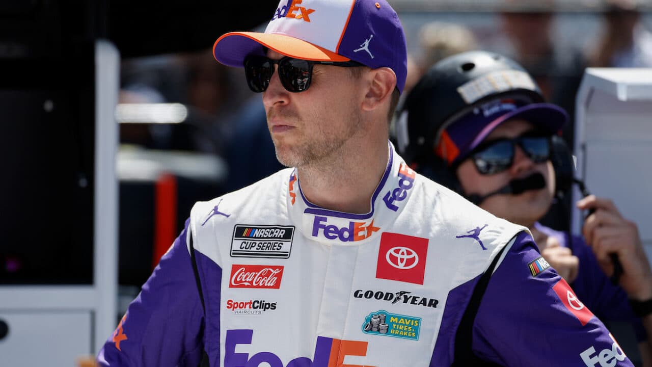 hero image for Denny Hamlin Wins Pole for Cook Out 400 at Richmond Raceway