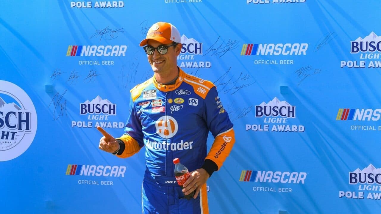 hero image for Joey Logano Blasts to 31st Career Cup Pole at Newly Repaved Sonoma Raceway