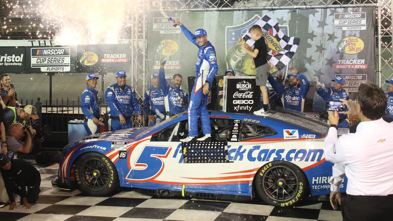 hero image for Kyle Larson Caps Off Historic Level of Dominance with Win in Bristol Night Race