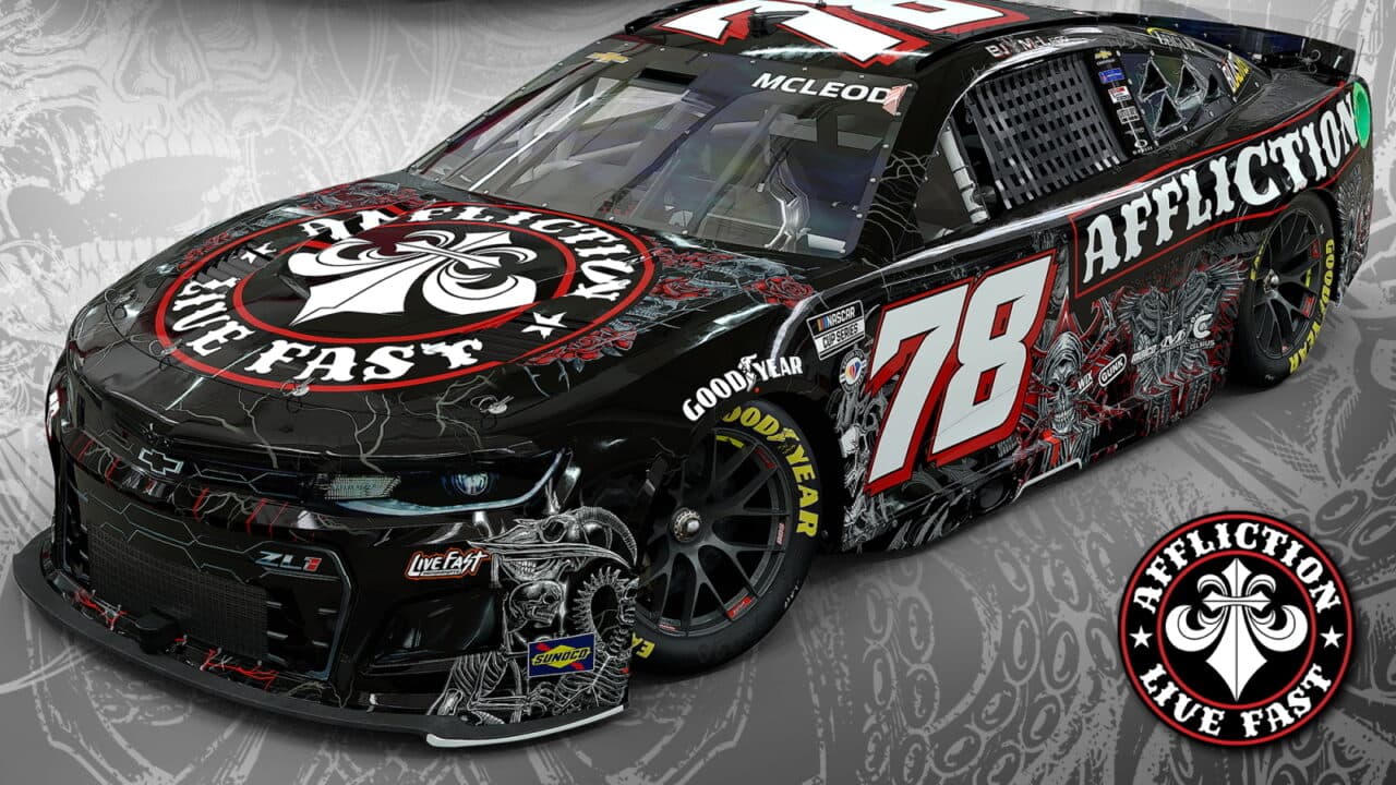 hero image for Affliction Clothing to Serve as Darlington Primary Sponsor for Live Fast Motorsports