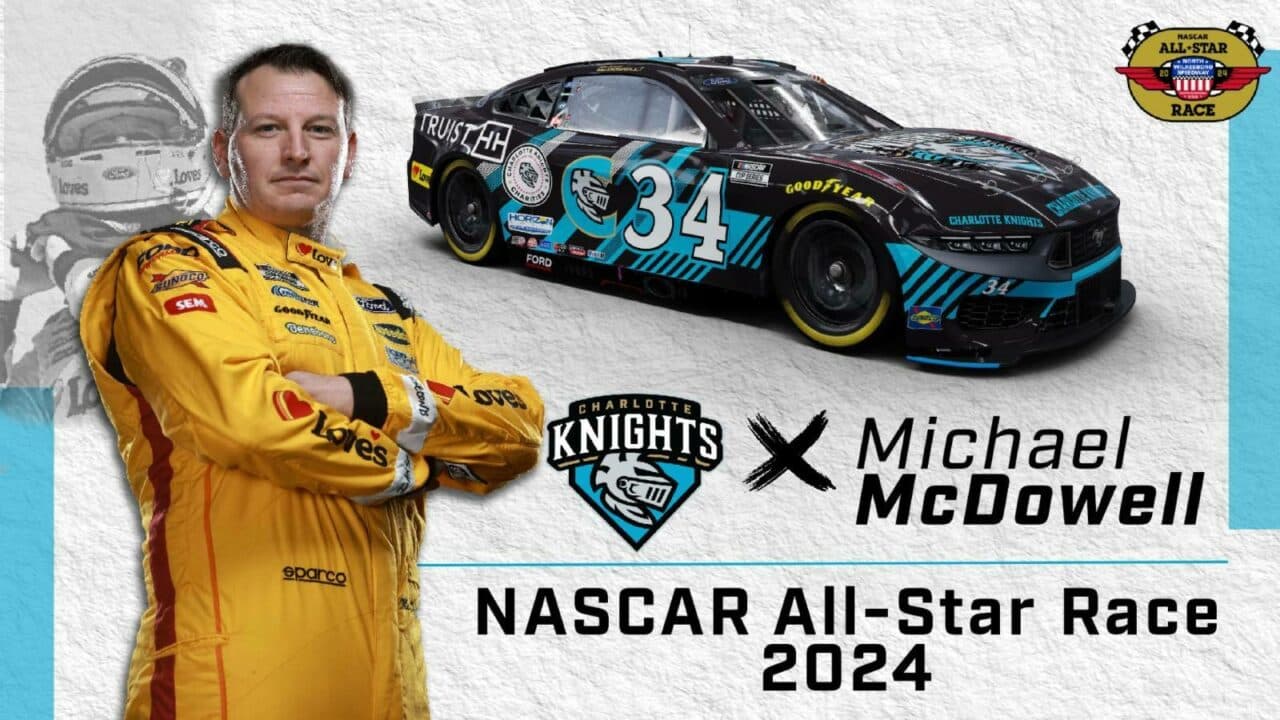 hero image for Charlotte Knights Baseball to Sponsor Michael McDowell in NASCAR All-Star Race