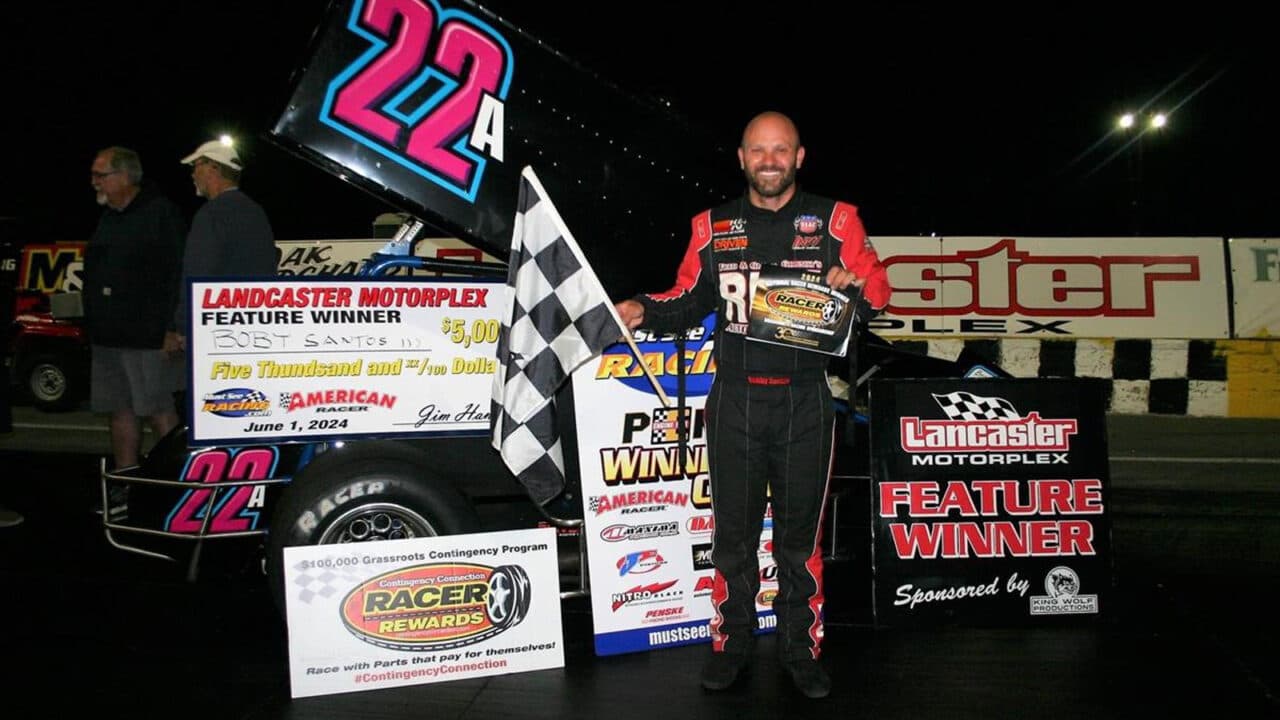 hero image for Bobby Santos, III Wins Inaugural Must See Racing Event at Lancaster Motorplex
