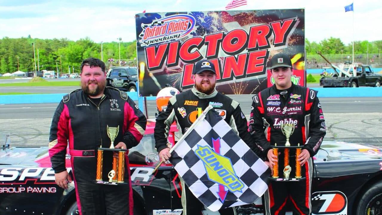 hero image for Brandon Varney Claims Sunday Super Late Model Feature at Oxford Plains