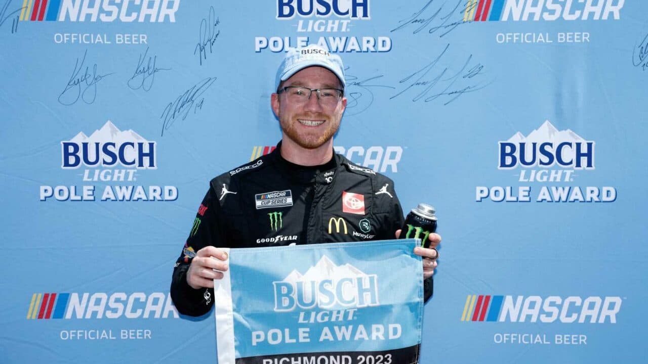 hero image for Tyler Reddick Overcomes First Round Wall Contact to Score Richmond Cup Pole