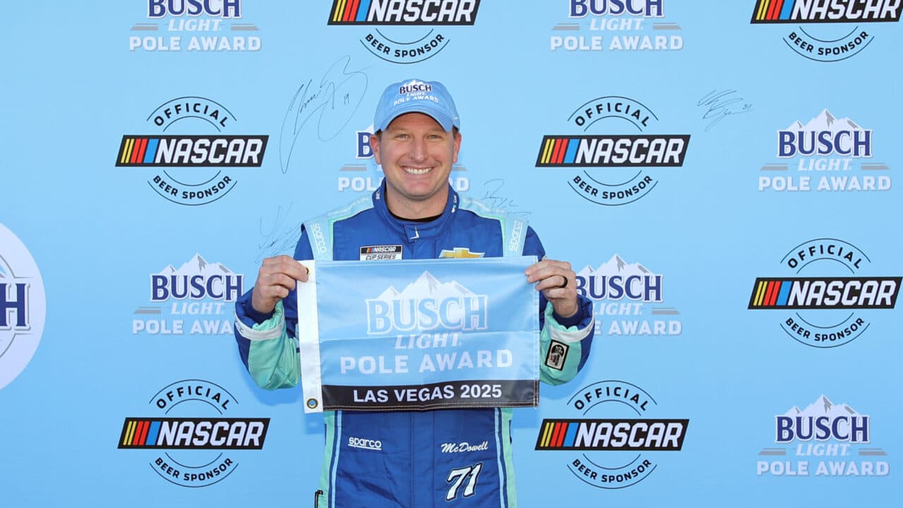 hero image for McDowell, Spire Motorsports Collect Surprise Pole at Las Vegas