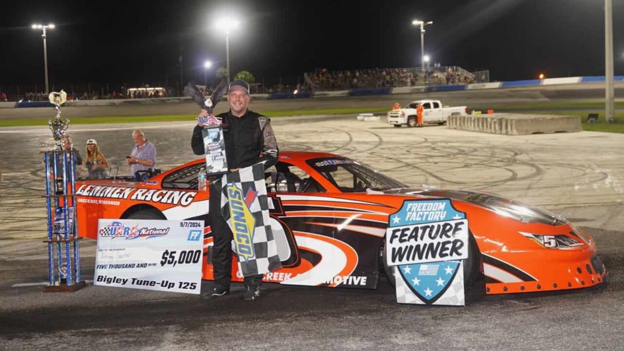 hero image for Johnny Sauter Scores Special Win in Bigley Memorial Tune-Up at Freedom Factory