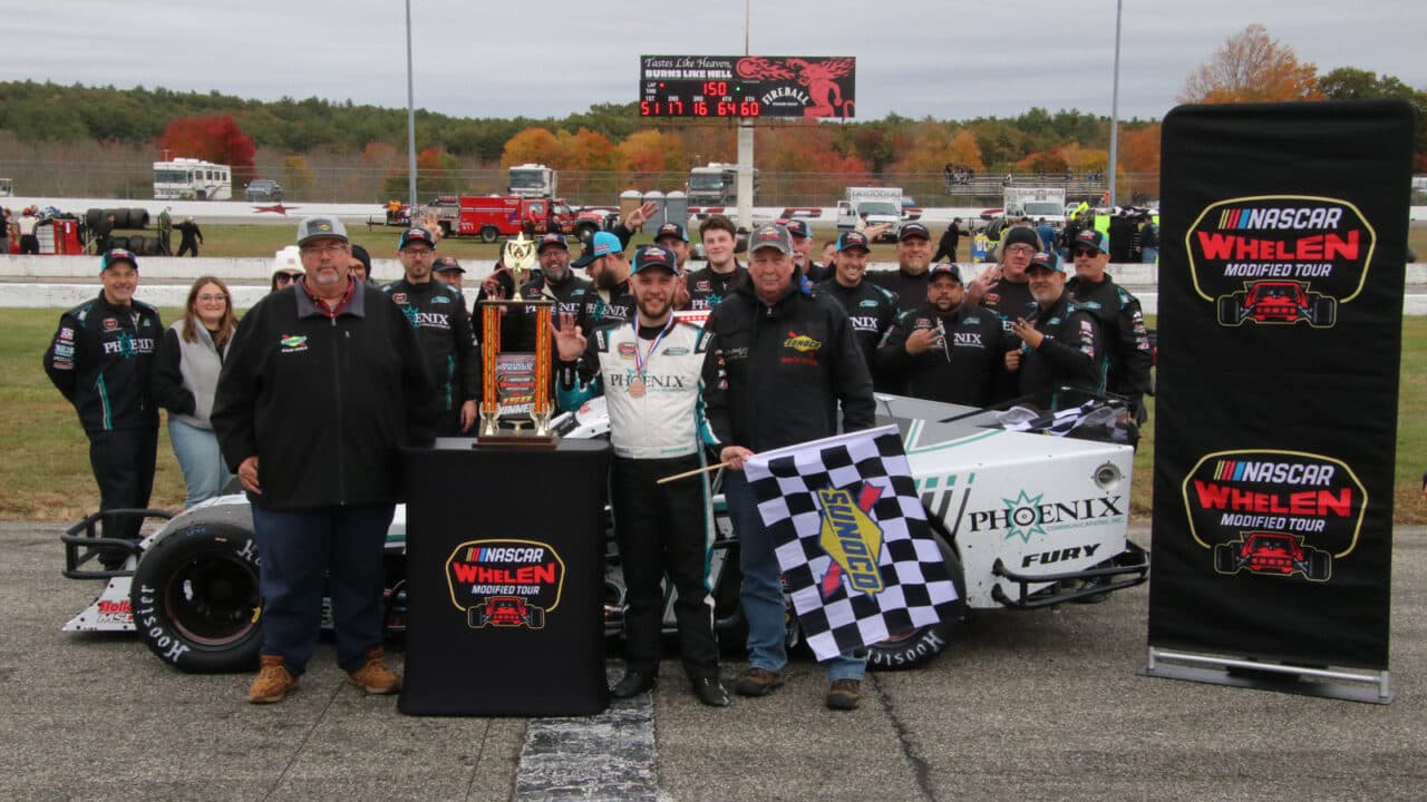 hero image for Justin Bonsignore Takes Sunoco World Series 150 with the NASCAR Whelen Modified Tour