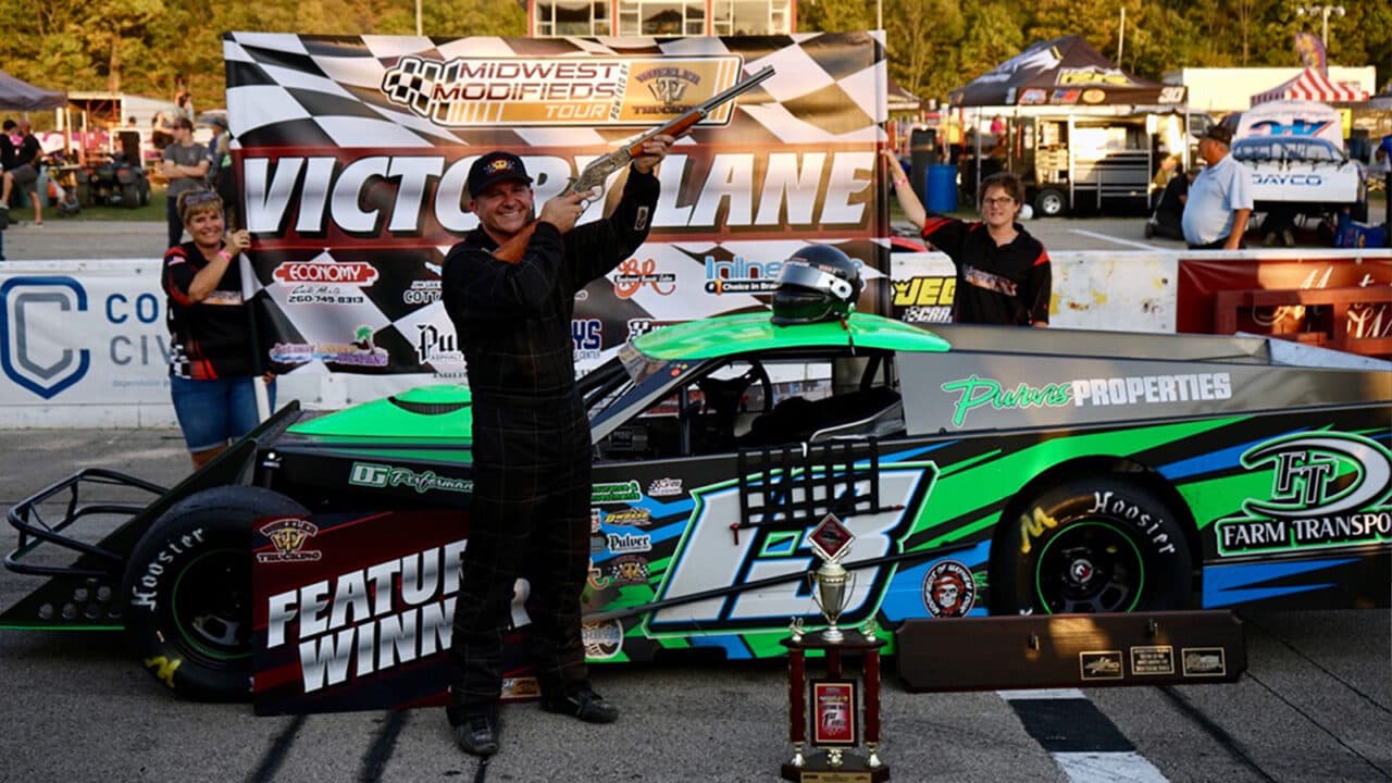 hero image for Kyle Purvis Wins Fifth 'Run for the Gun 50' at Winchester Speedway