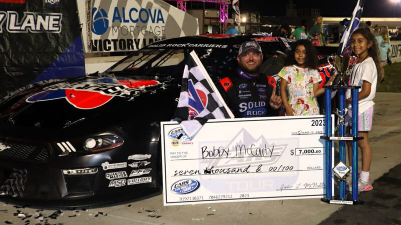 hero image for Bobby McCarty Returns to CARS Victory Lane in Dominion Thriller