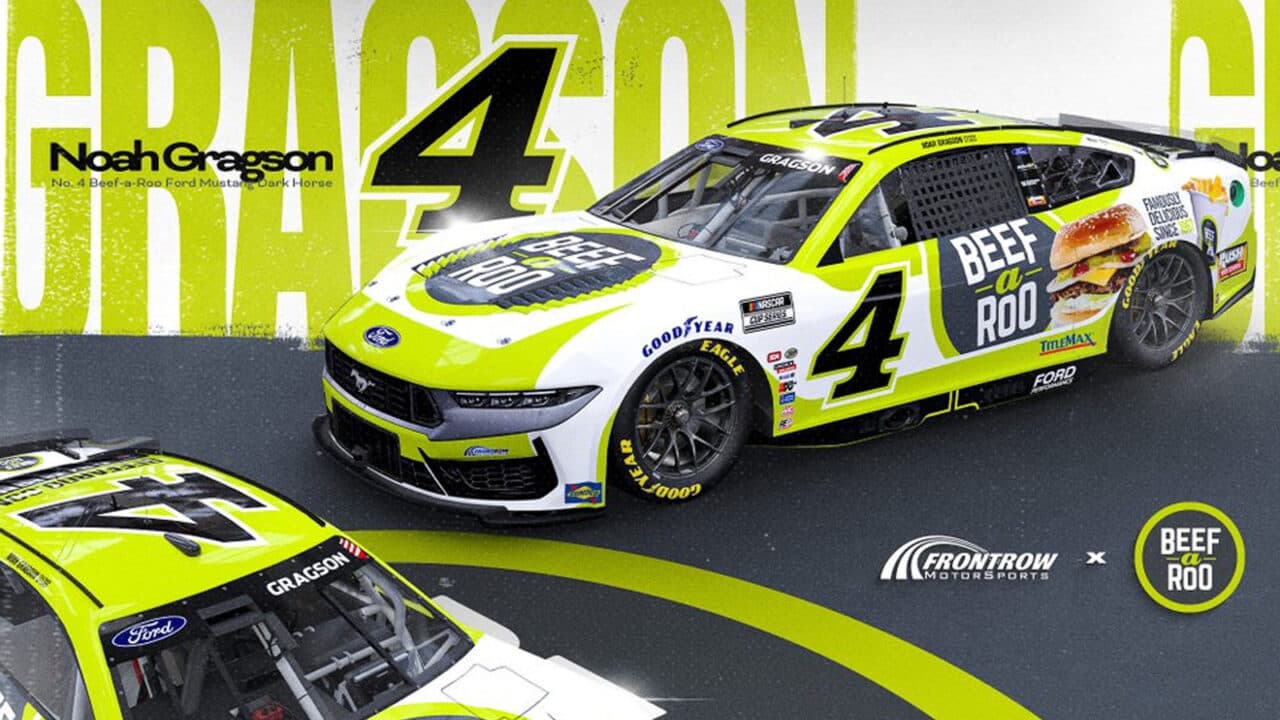 hero image for Front Row Motorsports Signs Five-Race Deal with Beef-a-Roo