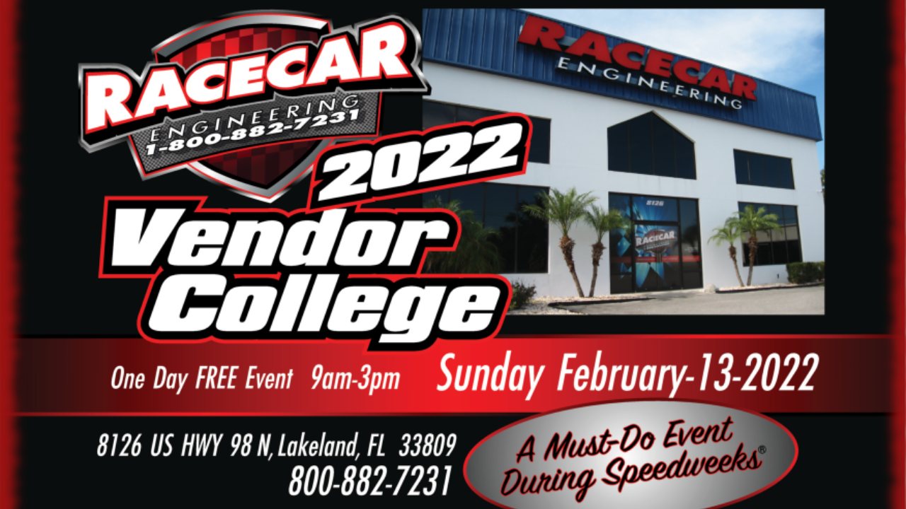 hero image for Racecar Engineering Announces Vendor College 2022 Florida Event