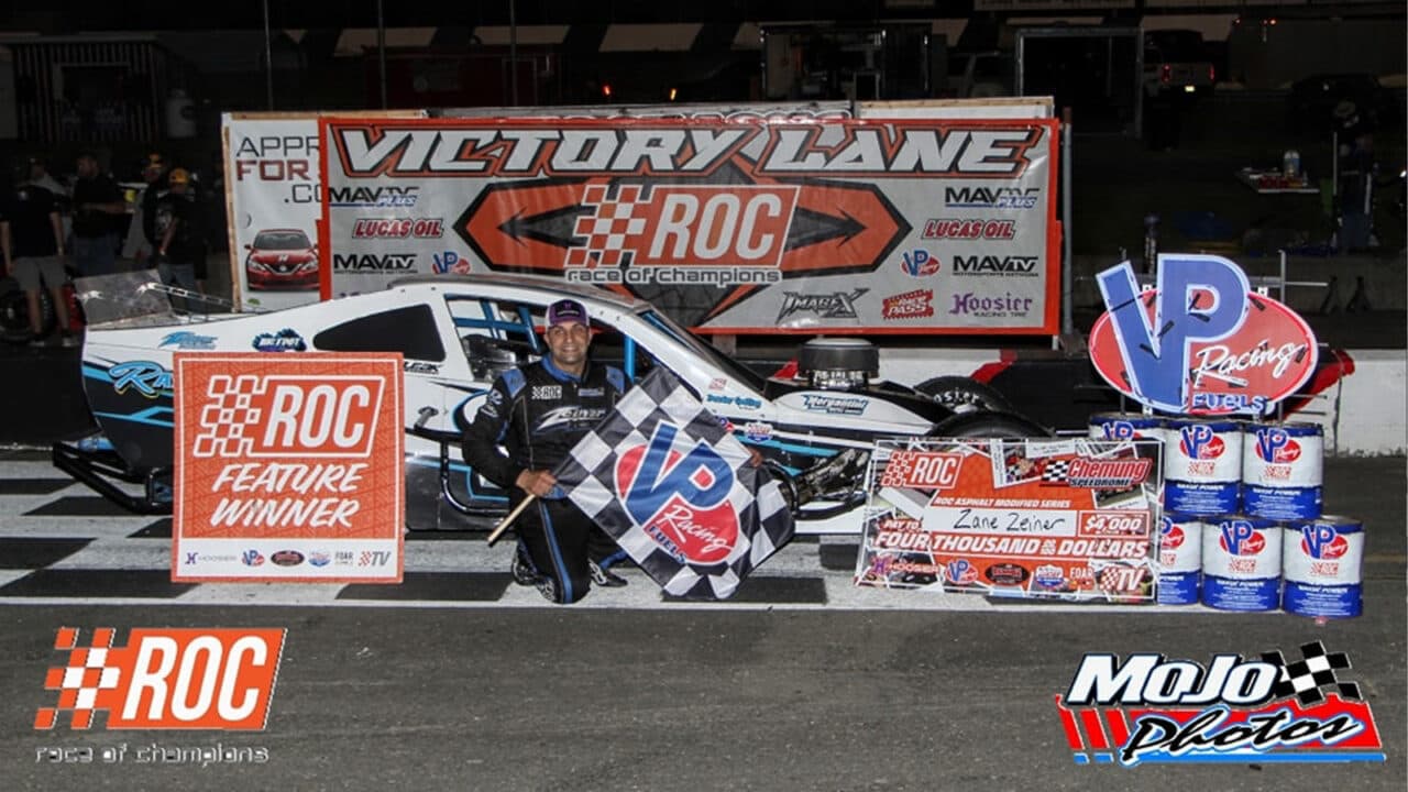 hero image for Zane Zeiner Wins 'Race 300' for ROC Modified Series at Chemung