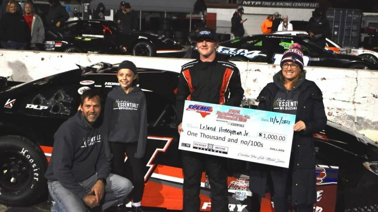 hero image for Honeyman Ends Carolina Pro Late Model Series Season in Victory Lane