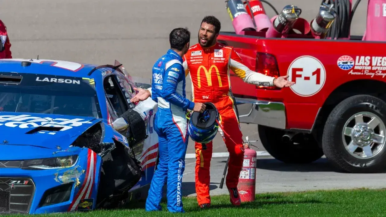 hero image for NASCAR Suspends Wallace for Larson Crash